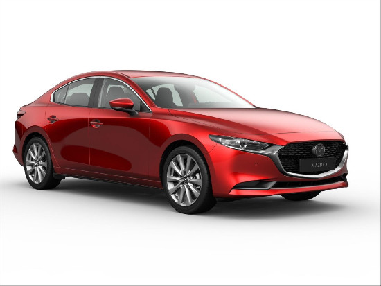 Nový vůz Mazda 3 2,5 e-Skyactiv G140k 6MAN 4x2  SDN Centre-Line červená metalíza Benzín Manuální