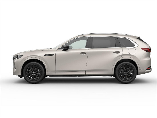 Nový vůz Mazda CX-80 2,5 e-Skyactiv PHEV 8AT AWD 327k  Homura Plus - černá kůže stříbrná metalíza hybridní - benzin Automatická