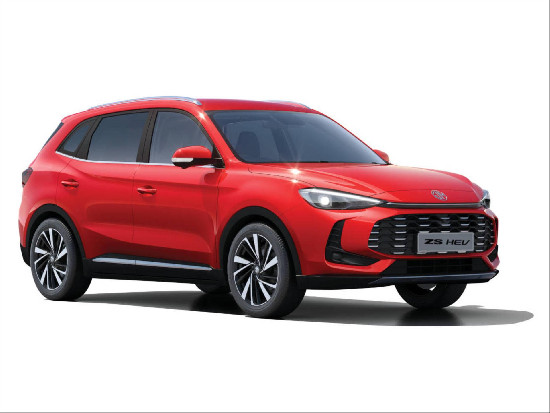 Nový vůz MG ZS 1,5 Exclusive HEV 198k 3AT červená metalíza hybridní - benzin Automatická